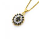 9ct-Gold-Sapphire-Diamond-Pendant Sale