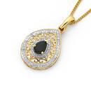 9ct-Gold-Sapphire-Diamond-Enhancer-Pendant Sale