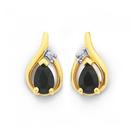 9ct-Gold-Sapphire-Diamond-Earrings Sale