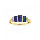 9ct-Gold-Created-Sapphire-Diamond-Semi-Bezel-Cushion-Cut-Ring Sale