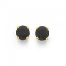 9ct-Gold-Black-Sapphire-5mm-Stud-Earrings Sale