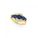 9ct-Gold-Created-Sapphire-Diamond-Cushion-Swirl-Ring Sale