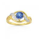 9ct-Gold-Created-Sapphire-and-Diamond-Ring Sale