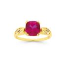 9ct-Gold-Created-Ruby-Diamond-Ring Sale