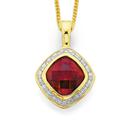 9ct-Gold-Created-Ruby-Diamond-Large-Enhancer-Pendant Sale