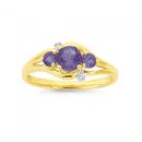 9ct-Gold-Amethyst-Diamond-Trilogy-Ring Sale