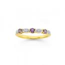 9ct-Gold-Amethyst-Diamond-Trilogy-Ring Sale