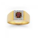 9ct-Gold-Diamond-and-Created-Ruby-Mens-Ring Sale