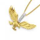 9ct-Gold-Diamond-Gents-Eagle-Pendant Sale