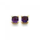 9ct-Gold-Amethyst-Stud-Earrings Sale