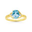 9ct-Gold-Blue-Topaz-Diamond-Oval-Cushion-Cut-Crossover-Shoulder-Ring Sale
