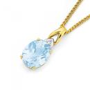 9ct-Gold-Sky-Blue-Topaz-Diamond-Oval-Cut-Chequered-Pendant Sale