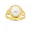 9ct-Gold-Mabe-Pearl-Round-Bezel-Ring Sale