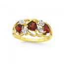 9ct-Gold-Garnet-Diamond-Filigree-Ring Sale