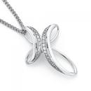 9ct-White-Gold-Wave-Cross-Pendant Sale