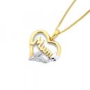 9ct-Gold-Diamond-Mum-Tulip-Heart-Pendant Sale