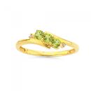 9ct-Gold-Peridot-Diamond-Ring Sale