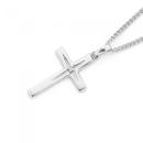 9ct-White-Gold-Diamond-Cross-Pendant Sale