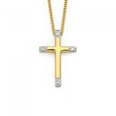 9ct-Gold-Diamond-Cross-Pendant Sale