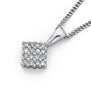 9ct-White-Gold-Diamond-Diamond-Shape-Pendant Sale