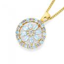 9ct-Gold-Aquamarine-Flower-Enhancer-Pendant Sale