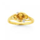 9ct-Gold-Citrine-Diamond-Round-Trilogy-Ring Sale