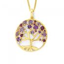 9ct-Gold-Amethyst-Rhodolite-Garnet-Diamond-Tree-of-Life-Pendant Sale