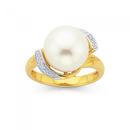 9ct-Gold-Cultured-Fresh-Water-Pearl-Diamond-Ring Sale