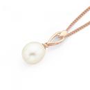 9ct-Rose-Gold-Cultured-Fresh-Water-Pearl-Drop-Pendant Sale