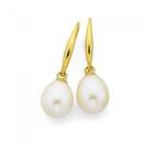 9ct-Gold-Cultured-Fresh-Water-Pearl-Drop-Earrings Sale