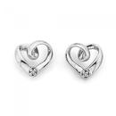 9ct-White-Gold-Diamond-Small-Heart-Stud-Earrings Sale