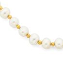 9ct-Gold-Cultured-Fresh-Water-Pearl-Necklet-with-Gold-Rondels Sale