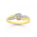 9ct-Gold-Diamond-Cluster-Engagement-Ring-with-Shoulder-Stones Sale