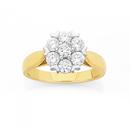 18ct-Gold-Diamond-Large-Cluster-Engagement-Ring Sale