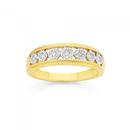 9ct-Gold-Diamond-7-Cluster-Band Sale