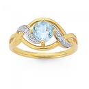 9ct-Gold-Aquamarine-Diamond-Round-Swirl-Ring Sale