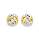 9ct-Gold-Diamond-Knot-Stud-Earrings Sale