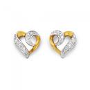 9ct-Gold-Diamond-Heart-Studs Sale