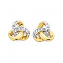 9ct-Gold-Diamond-Knot-Stud-Earrings Sale