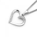 9ct-White-Gold-Diamond-Heart-Pendant Sale