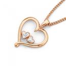 9ct-Rose-Gold-Diamond-Heart-Pendant Sale