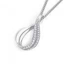 9ct-White-Gold-Diamond-Twist-Pendant Sale