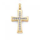 9ct-Gold-Diamond-Large-Cross-Pendant Sale