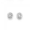 9ct-White-Gold-Diamond-Bezel-Stud-Earrings Sale