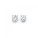 9ct-White-Gold-Diamond-Cluster-Studs Sale