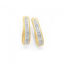 9ct-Two-Tone-Gold-Diamond-Huggie-Earrings Sale