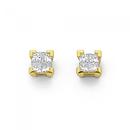 9ct-Gold-Diamond-Princess-Cut-Stud-Earrings Sale