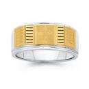 9ct-Gold-Sterling-Silver-Southern-Cross-Mens-Ring Sale