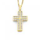 9ct-Gold-Diamond-Cross-Pendant Sale