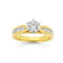 18ct-Gold-Round-Brilliant-Cut-Diamond-Engagement-Ring-with-Shoulder-Stones Sale